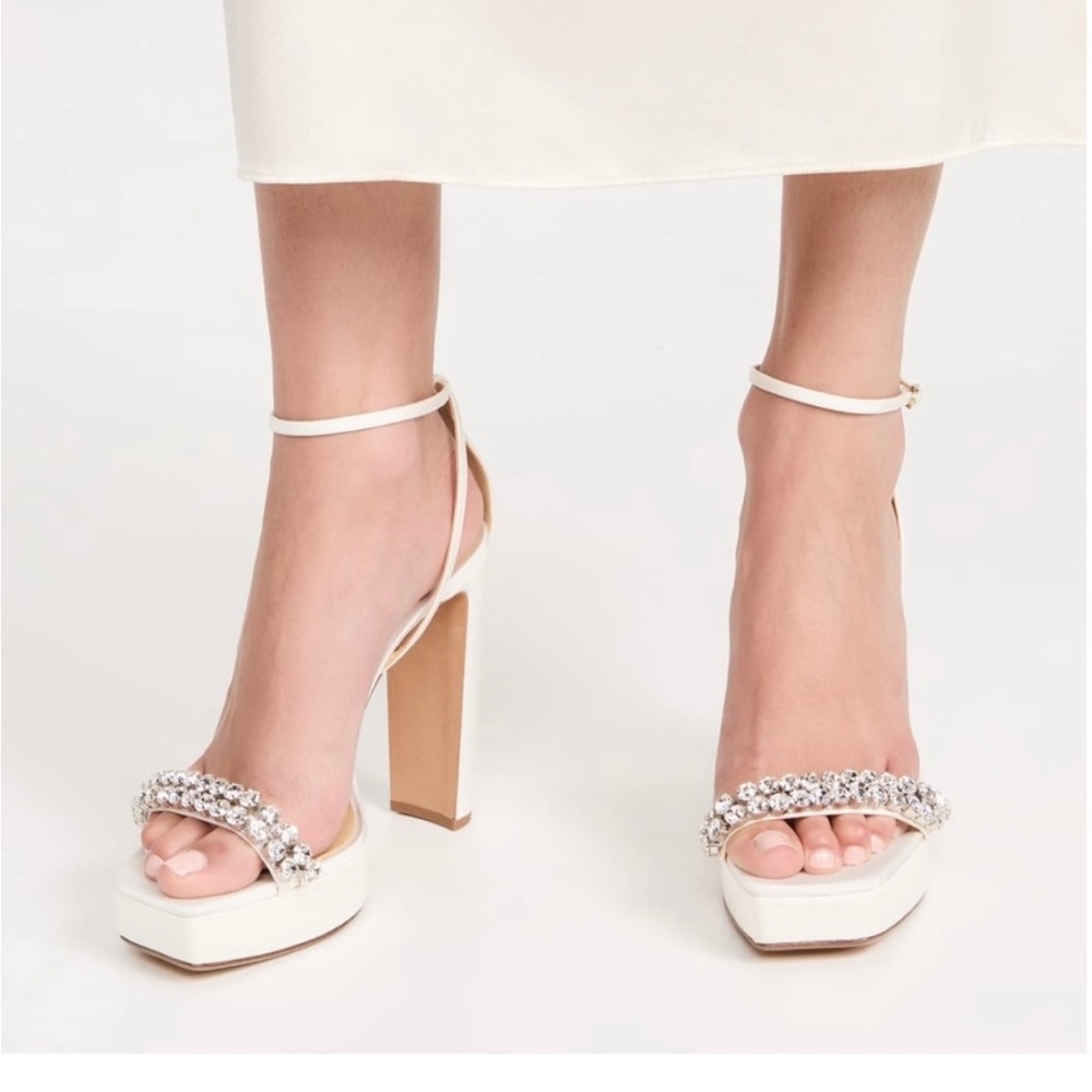 Alexandre Birman Agnes Platform Sandal - Ivory - Size 36.5